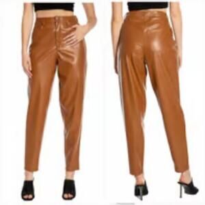 ▶️ JUICY COUTURE ◀️ 
Rodeo Barrel Fit High Waist Faux Leather Pants. 28